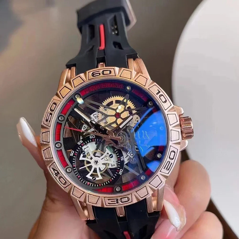 Luxury Watch Rubber Strap - Orologi al Quarzo 3D da Uomo,
