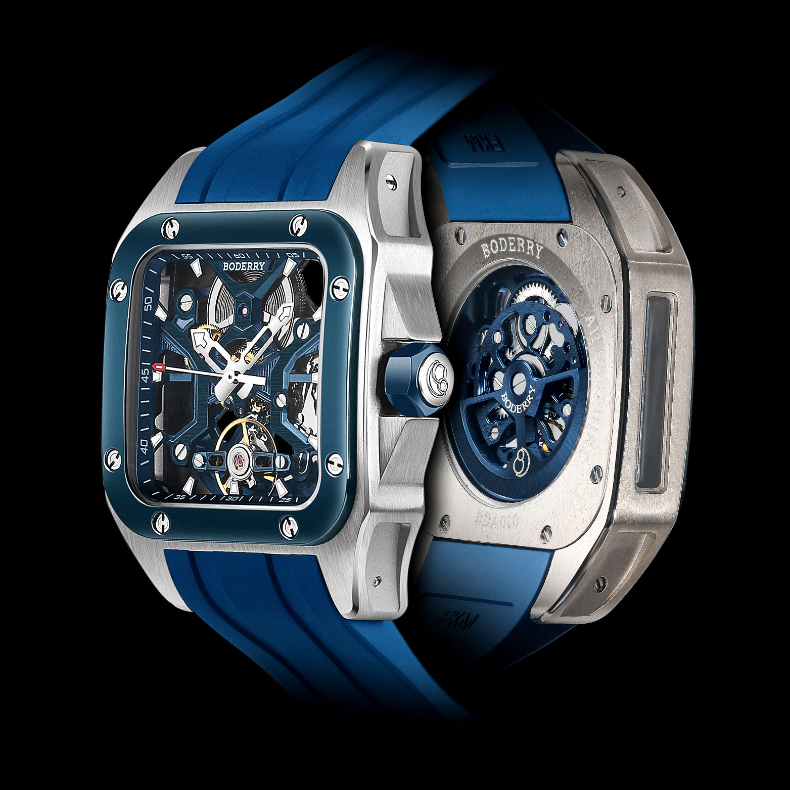 Luxury Watch Rubber Strap - BODERRY Orologi scheletrati Orologio da uomo