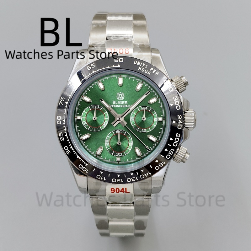 Luxury Watch Green Dial - Orologio da Uomo BLIGER 39mm di