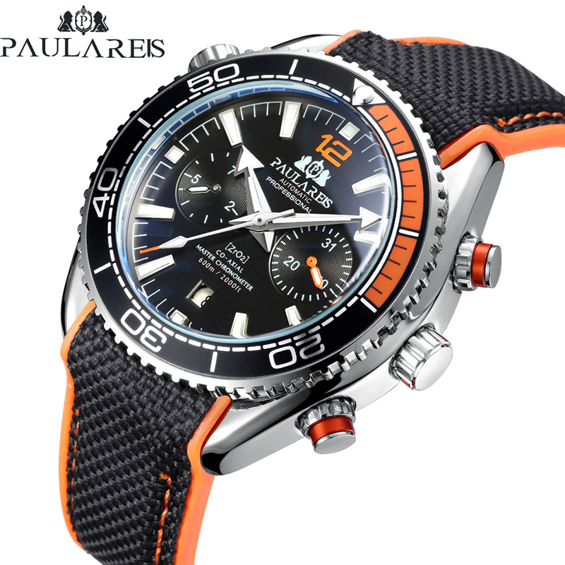 Luxury Watch Rubber Strap - PAULAREIS P Orologio meccanico automatico da