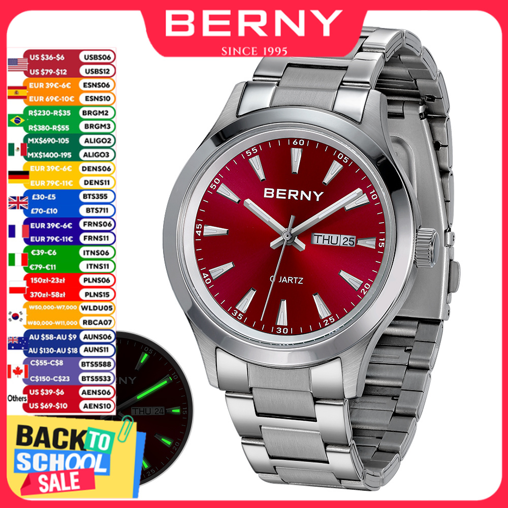 Luxury Watch Casio - BERNY orologio al quarzo da uomo