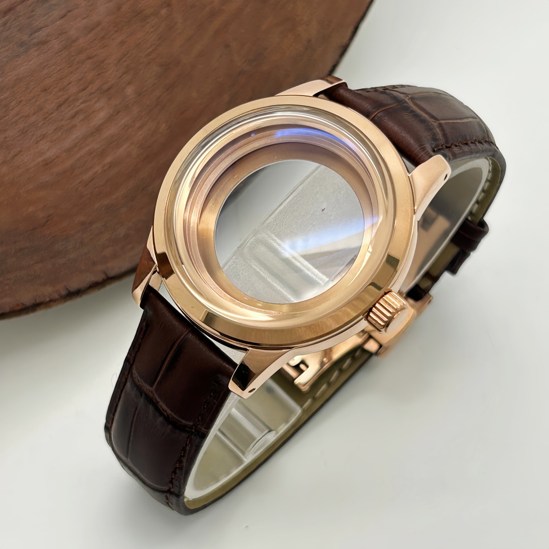 Bronze Case Watch - Cinturino in pelle con fibbia a