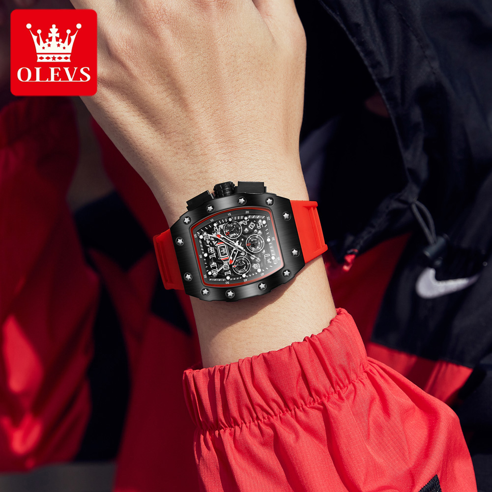 OLEVS 3608 Orologio Cronografo - Luxury Watch Rubber Strap recensione e prezzo