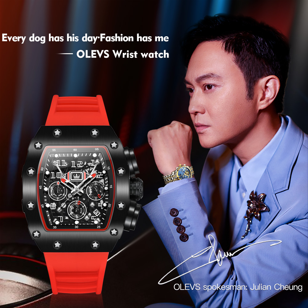 OLEVS 3608 Orologio Cronografo - Luxury Watch Rubber Strap recensione e prezzo