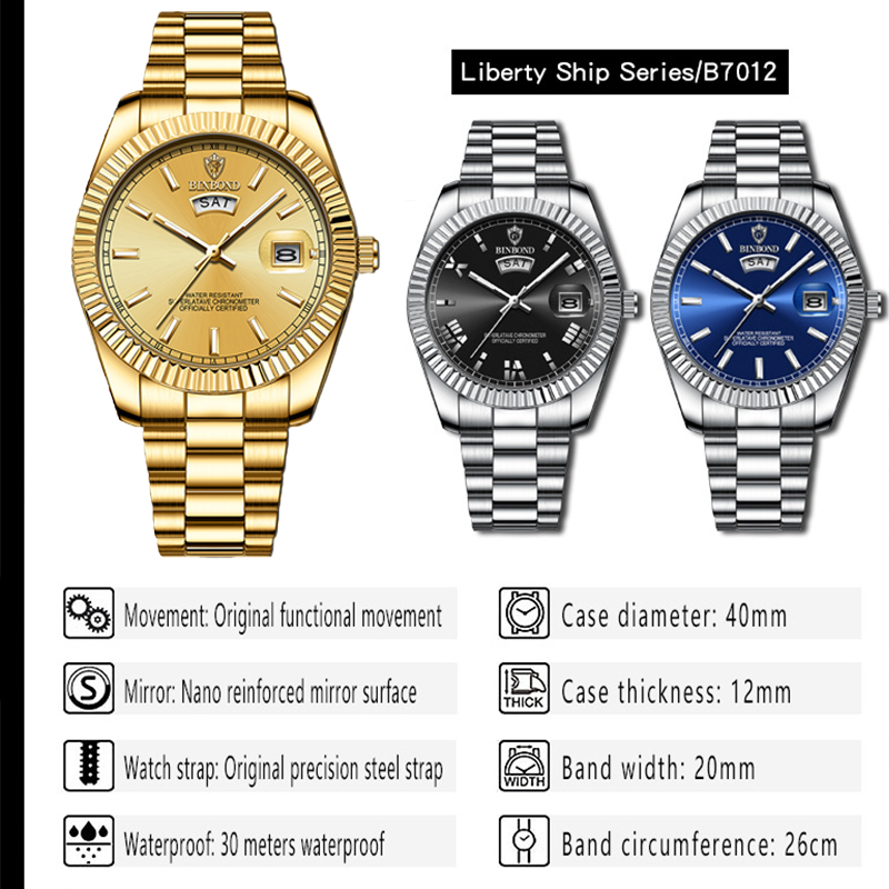 BINBOND B7012 Orologio da uomo - Luxury Watch Omega recensione e prezzo