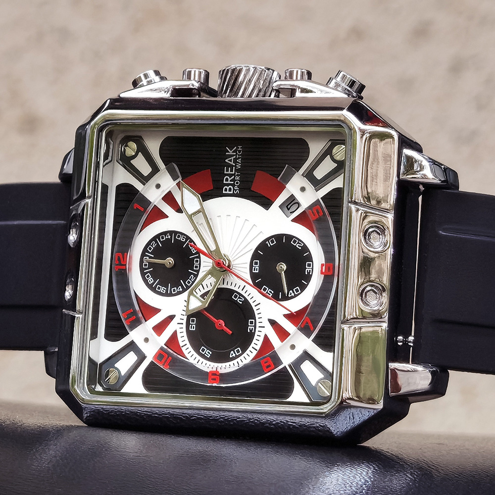 Nuovo cronografo al quarzo di  - Luxury Watch Rubber Strap recensione e prezzo